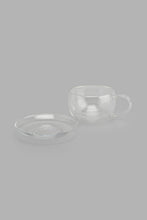 Load image into Gallery viewer, Redtag-Clear-Double-Wall-Cup-And-Saucer-Cup-And-Saucer-Home-Dining-
