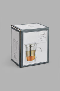 Redtag-Clear-Double-Wall-Glass-Tea-Cup-With-Filter-Tea-Cups-Home-Dining-