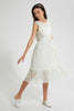 Redtag-White/Yellow-Floral-Dress-Dresses-Senior-Girls-9 to 14 Years