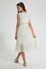 Redtag-White/Yellow-Floral-Dress-Dresses-Senior-Girls-9 to 14 Years