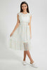 Redtag-White/Yellow-Floral-Dress-Dresses-Senior-Girls-9 to 14 Years