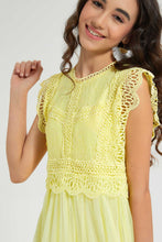 Load image into Gallery viewer, Redtag-Yellow-Lace-Dresses-Dresses-Senior-Girls-9 to 14 Years

