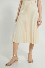 تنزيل الصورة على معرض الصور، Redtag-Beige-Pleated-Skirt-Skirts-Women&#39;s-
