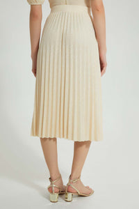 Redtag-Beige-Pleated-Skirt-Skirts-Women's-