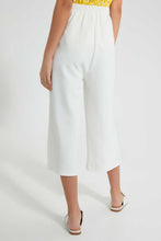 تنزيل الصورة على معرض الصور، Redtag-White-Highwaist-Culottes-With-Front-Buttons-Cargo-Pants-Senior-Girls-9 to 14 Years
