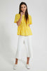 Redtag-White-Highwaist-Culottes-With-Front-Buttons-Cargo-Pants-Senior-Girls-9 to 14 Years