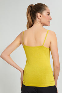 Redtag-Yellow-Tank-Top-With-Lace-Vests-Women's-