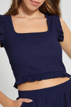 تنزيل الصورة على معرض الصور، Redtag-Navy-Crickled-Sleeveless-Top-Tops-Women&#39;s-
