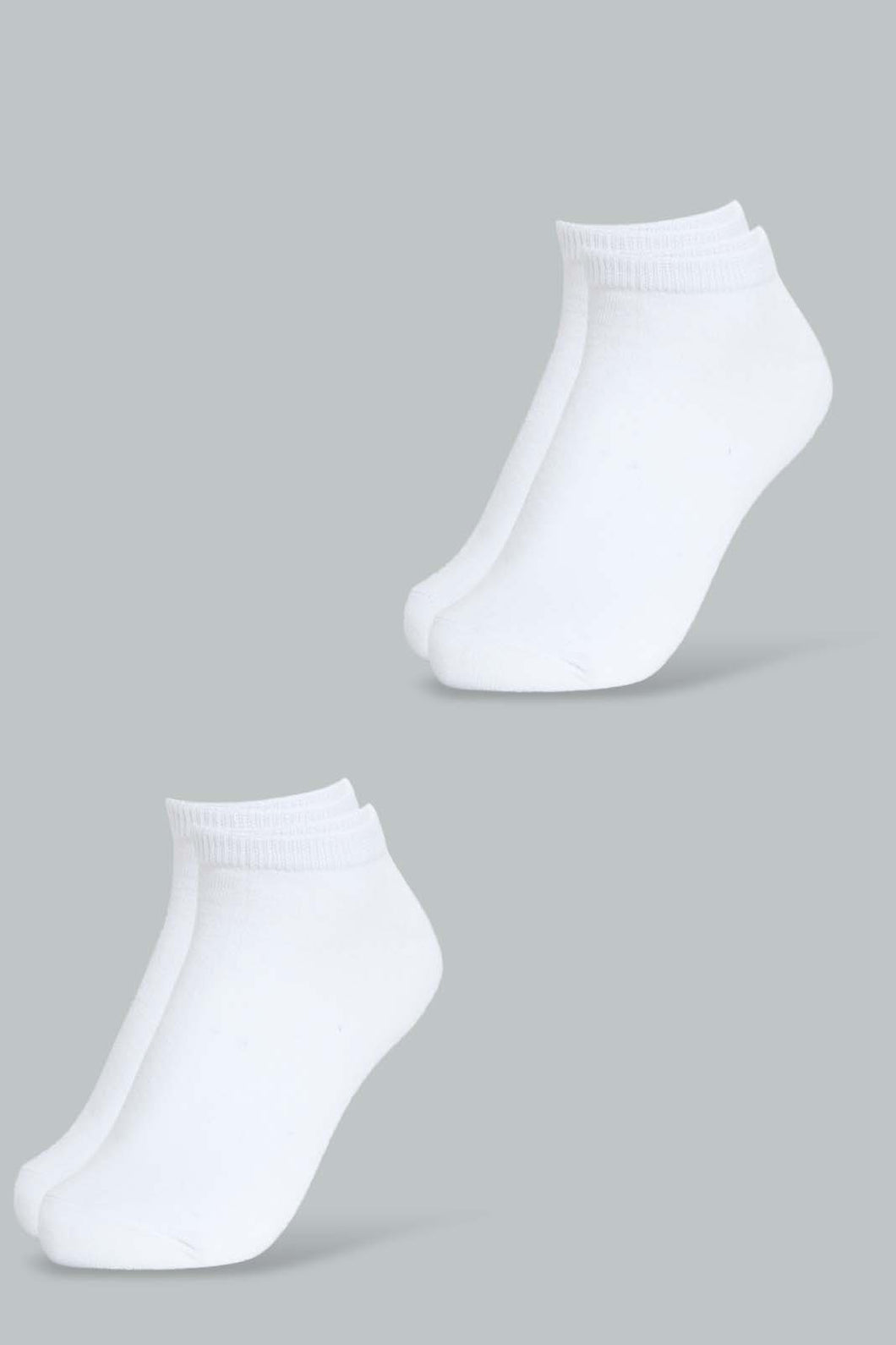 Redtag-White-Gsr-2Pcs-Ankle-Socks-Ankle-Length-Senior-Girls-9 to 14 Years