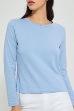 Load image into Gallery viewer, Redtag-Blue-Plain-Long-Sleeve-T-Shirt-Active-Tees-Women&#39;s-
