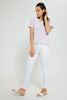 Redtag-Lilac--Plain-Short--Sleeve--V-Neck-T-Shirt-Active-Tees-Women's-