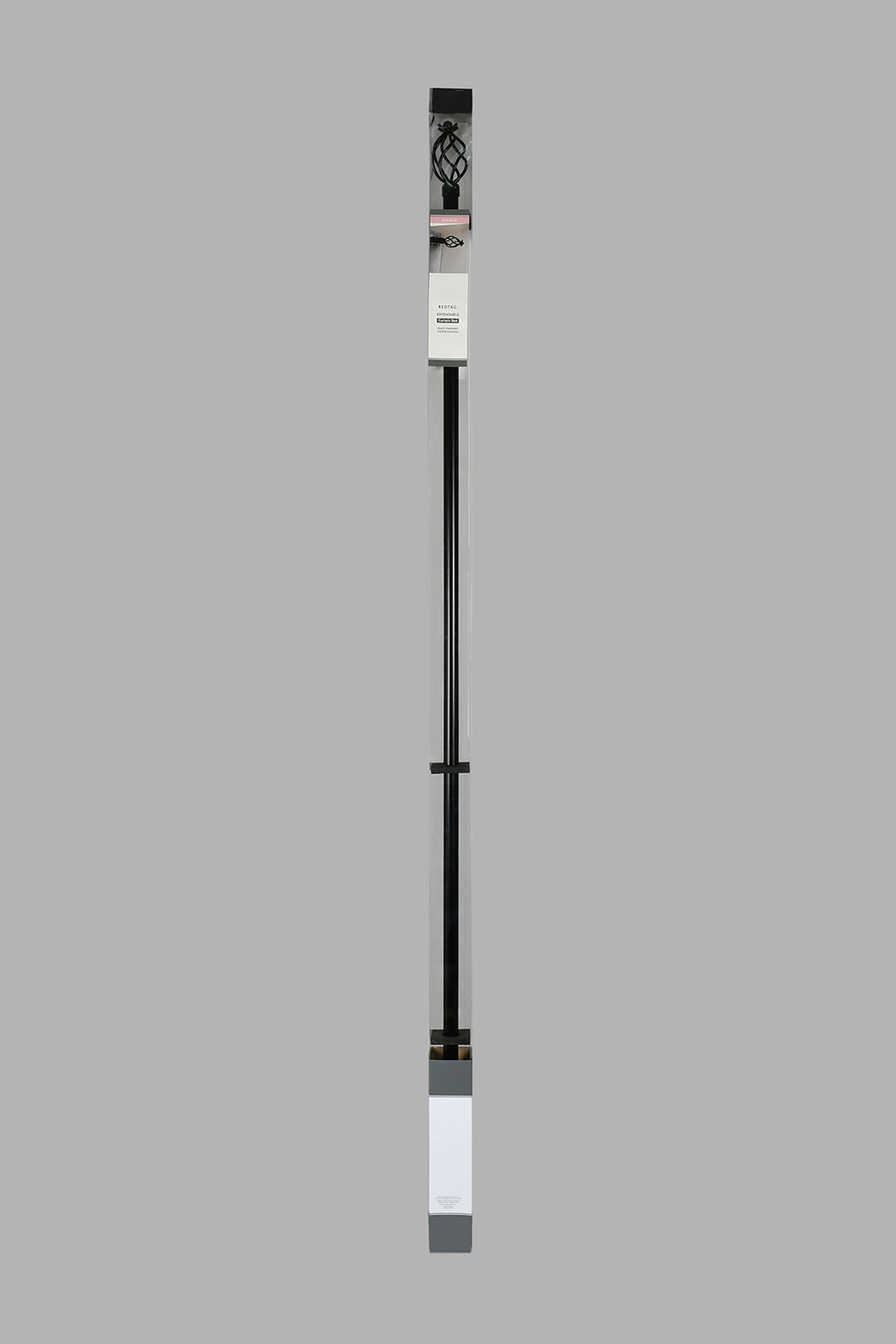Redtag-Black-Powder-Coated-Finish-Extendable-Single-Curtain-Rod-(Short)-Colour:Black,-Filter:Home-Bedroom,-HMW-BED-Curtain-Rods,-New-In,-New-In-HMW-BED,-Non-Sale,-S22B,-Section:Homewares-Home-Bedroom-