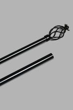 Load image into Gallery viewer, Redtag-Black-Powder-Coated-Finish-Extendable-Single-Curtain-Rod-(Short)-Colour:Black,-Filter:Home-Bedroom,-HMW-BED-Curtain-Rods,-New-In,-New-In-HMW-BED,-Non-Sale,-S22B,-Section:Homewares-Home-Bedroom-
