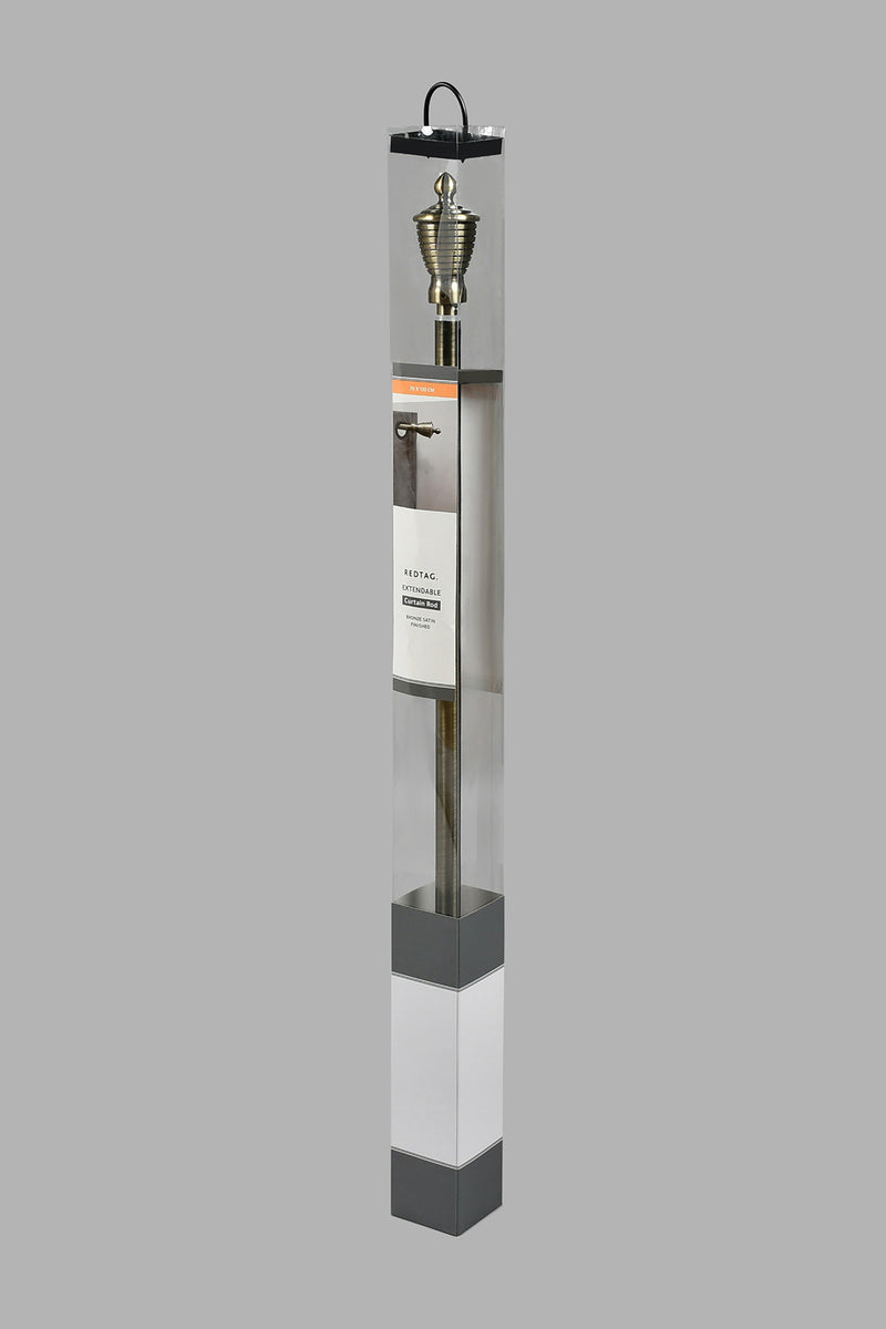 Redtag-Bronze-Satin-Finish-Extendable-Sinlge-Curtain-Rod-With-Finial-Colour:Bronze,-Filter:Home-Bedroom,-HMW-BED-Curtain-Rods,-New-In,-New-In-HMW-BED,-Non-Sale,-S22B,-Section:Homewares-Home-Bedroom-