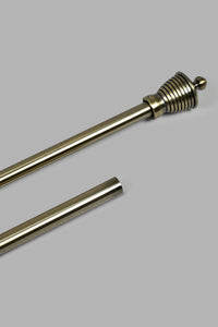 Redtag-Bronze-Satin-Finish-Extendable-Sinlge-Curtain-Rod-With-Finial-Colour:Bronze,-Filter:Home-Bedroom,-HMW-BED-Curtain-Rods,-New-In,-New-In-HMW-BED,-Non-Sale,-S22B,-Section:Homewares-Home-Bedroom-