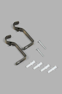 Redtag-Bronze-Satin-Finish-Extendable-Sinlge-Curtain-Rod-With-Finial-Colour:Bronze,-Filter:Home-Bedroom,-HMW-BED-Curtain-Rods,-New-In,-New-In-HMW-BED,-Non-Sale,-S22B,-Section:Homewares-Home-Bedroom-