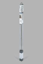 Load image into Gallery viewer, Silver Finish Extendable Single Curtain Rod With Crystal Finial
