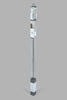 Silver Finish Extendable Single Curtain Rod With Crystal Finial