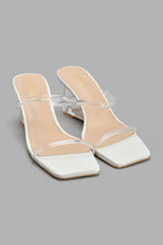 Load image into Gallery viewer, Redtag-White-Patent-Wedge-Mules-Women&#39;s-
