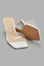 Load image into Gallery viewer, Redtag-White-Patent-Wedge-Mules-Women&#39;s-
