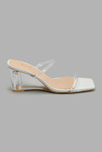 Load image into Gallery viewer, Redtag-White-Patent-Wedge-Mules-Women&#39;s-
