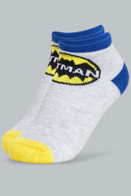 Load image into Gallery viewer, Redtag-3-Pack-Batman-Socks-Ankle-Socks-Boys-2 to 8 Years
