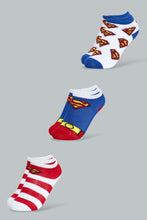 Load image into Gallery viewer, Redtag-3-Pack-Superman-Socks-Ankle-Socks-Boys-2 to 8 Years
