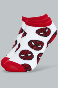 Redtag-3-Pack-Spiderman-Socks-Ankle-Socks-Boys-2 to 8 Years