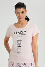 Load image into Gallery viewer, Redtag-Peach-Bearly-Printed-Pyjama-Set-Colour:Pink,-Filter:Women&#39;s-Clothing,-New-In,-New-In-Women,-Non-Sale,-S22B,-Section:Women,-Women-Pyjama-Sets-Women&#39;s-
