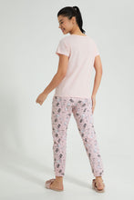 Load image into Gallery viewer, Redtag-Peach-Bearly-Printed-Pyjama-Set-Colour:Pink,-Filter:Women&#39;s-Clothing,-New-In,-New-In-Women,-Non-Sale,-S22B,-Section:Women,-Women-Pyjama-Sets-Women&#39;s-
