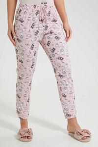 Redtag-Peach-Bearly-Printed-Pyjama-Set-Colour:Pink,-Filter:Women's-Clothing,-New-In,-New-In-Women,-Non-Sale,-S22B,-Section:Women,-Women-Pyjama-Sets-Women's-