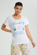 Load image into Gallery viewer, Redtag-Green-Cup-Cakes-Printed-Pyjama-Set-Colour:Green,-Filter:Women&#39;s-Clothing,-New-In,-New-In-Women,-Non-Sale,-S22B,-Section:Women,-Women-Pyjama-Sets-Women&#39;s-
