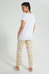 Redtag-Green-Cup-Cakes-Printed-Pyjama-Set-Colour:Green,-Filter:Women's-Clothing,-New-In,-New-In-Women,-Non-Sale,-S22B,-Section:Women,-Women-Pyjama-Sets-Women's-