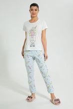 Load image into Gallery viewer, Redtag-Pink-Printed-Pyjama-Set-Colour:Pink,-Filter:Women&#39;s-Clothing,-New-In,-New-In-Women,-Non-Sale,-S22B,-Section:Women,-Women-Pyjama-Sets-Women&#39;s-
