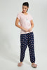 Redtag-Pale-Pink-Printed-Pyjama-Set-Colour:Pink,-Filter:Women's-Clothing,-New-In,-New-In-Women,-Non-Sale,-S22B,-Section:Women,-Women-Pyjama-Sets-Women's-