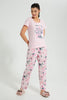 Redtag-Pink-Printed-Pyjama-Set-Colour:Pink,-Filter:Women's-Clothing,-New-In,-New-In-Women,-Non-Sale,-S22B,-Section:Women,-Women-Pyjama-Sets-Women's-