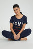 Redtag-Navy-Polka-Printed-Pyjama-Set-Colour:Navy,-Filter:Women's-Clothing,-New-In,-New-In-Women,-Non-Sale,-S22B,-Section:Women,-Women-Pyjama-Sets-Women's-