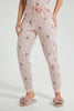 Redtag-Peach-Allover-Printed-Pyjama-Set-Colour:Pink,-Filter:Women's-Clothing,-New-In,-New-In-Women,-Non-Sale,-S22B,-Section:Women,-Women-Pyjama-Sets-Women's-