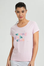 Load image into Gallery viewer, Redtag-Pink-Strong-Girls-Printed-Pyjama-Set-Colour:Pink,-Filter:Women&#39;s-Clothing,-New-In,-New-In-Women,-Non-Sale,-S22B,-Section:Women,-Women-Pyjama-Sets-Women&#39;s-
