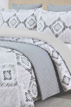 Load image into Gallery viewer, Redtag-Grey-Geometric-Print-6-Piece-Comforter-Set-(Double-Size)-Comforters-Home-Bedroom-
