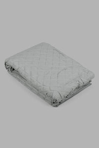 Redtag-Grey-Geometric-Print-6-Piece-Comforter-Set-(Double-Size)-Comforters-Home-Bedroom-