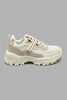 Redtag-Natural-Sneaker-With-Eyelet-Trim-Colour:White,-Filter:Women's-Footwear,-New-In,-New-In-Women-FOO,-Non-Sale,-S22A,-Section:Women,-Women-Trainers-Women's-