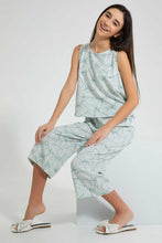 تنزيل الصورة على معرض الصور، Redtag-White/Green-Leaves-Print-Twofer-Jumpsuit-Dresses-Senior-Girls-9 to 14 Years
