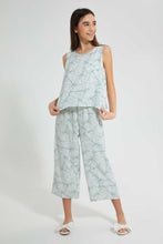 تنزيل الصورة على معرض الصور، Redtag-White/Green-Leaves-Print-Twofer-Jumpsuit-Dresses-Senior-Girls-9 to 14 Years
