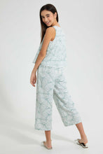 تنزيل الصورة على معرض الصور، Redtag-White/Green-Leaves-Print-Twofer-Jumpsuit-Dresses-Senior-Girls-9 to 14 Years
