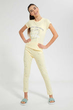 Load image into Gallery viewer, Yellow Coffee Pajama Set (2 Piece)
