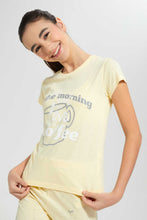 Load image into Gallery viewer, Yellow Coffee Pajama Set (2 Piece)
