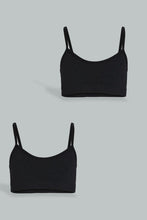 Load image into Gallery viewer, Redtag-Black/Black-Seamless-Bra-(2Pack)-365,-Character,-Colour:Black,-ESS,-Filter:Senior-Girls-(9-to-14-Yrs),-GSR-Bras,-New-In,-New-In-GSR,-Non-Sale,-Section:Kidswear-Senior-Girls-9 to 14 Years
