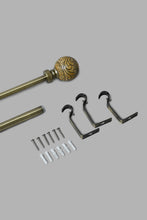 Load image into Gallery viewer, Redtag-Bronze-Satin-Finish-Extendable-Single-Curtain-Rod-With-Finial-Curtain-Rods-Home-Bedroom-
