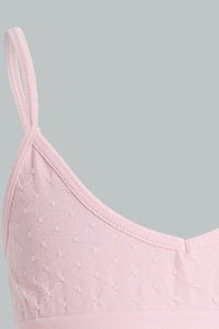 Redtag-White/Pink-Jacquard-Bra-(2Pack)-365,-Colour:Assorted,-Filter:Senior-Girls-(9-to-14-Yrs),-GSR-Bras,-New-In,-New-In-GSR,-Non-Sale,-Section:Kidswear-Senior-Girls-9 to 14 Years